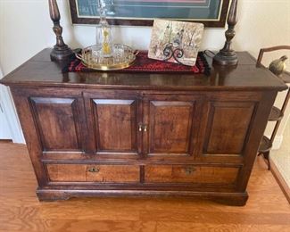 PRICE:$450                                                                                                              Antique Mule chest. 52 x 21.5 x 32.5 late 16th to early 19th century.  