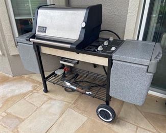 PRICE: $200 Grill, Weber Genesis Gold, with cover. no propane, gas hook up or must purchase new orifice