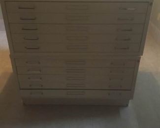 Large Metal Chart Cabinet