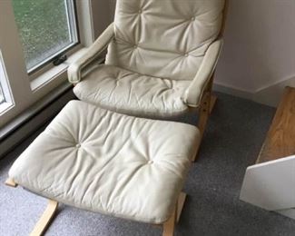 Leather Siesta Chair with Ottoman #1