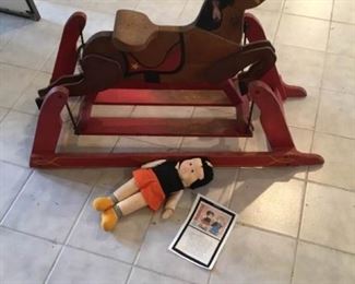 Nancy Doll and Rocking Horse