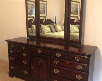 Kincaid Solid Wood Dresser and Mirror