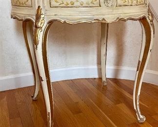Mann-Devon painted marble top table 