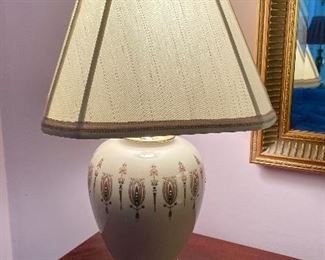 2- lamps with brass base