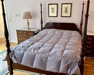 Councill Queen 4 poster bed,  2 nightstands