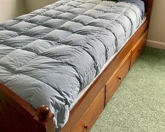 Another Ethan Allen twin bed with storage drawer