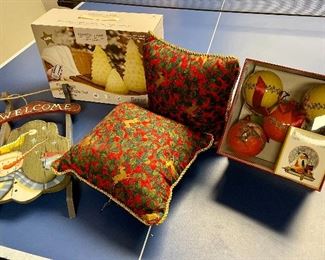 A selection of Christmas decor available