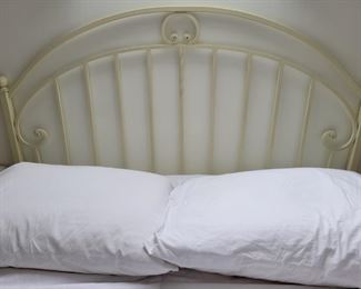 Ivory iron queen headboard
