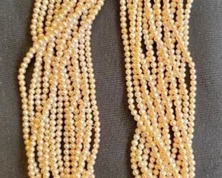 Multistrand Pearls with 18K Clasp