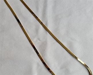 14K gold herringbone chain