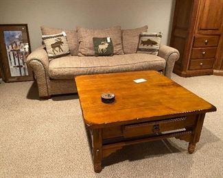 Great Looking Sofa Sleeper Nailhead Trim $650
Coffee Table $250