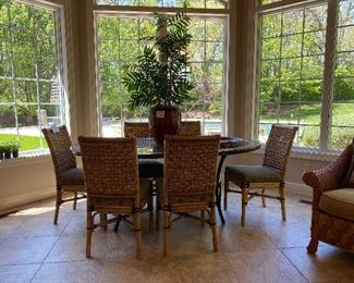 Palecek  6 Dining Chairs $900
Mosaic Table $550