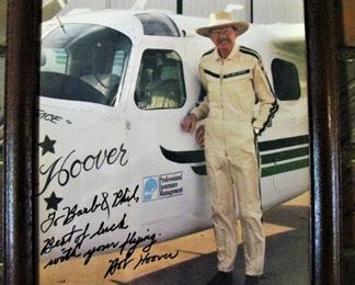 Signed Bob Hoover record-setting air show aviator.  Photo