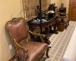 leather arm chairs