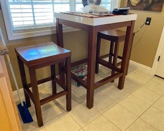 table and barstools