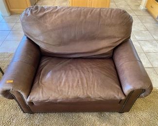 oversized leather chair