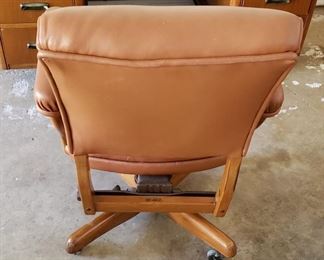 back of the banker's chair