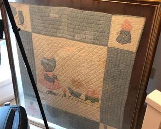 floating antique quilt