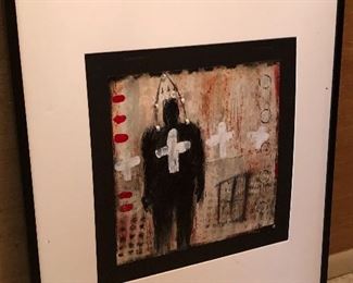 several pieces of contemporary art