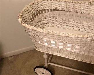 closeup of vintage bassinette