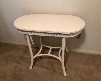 antique wicker table
