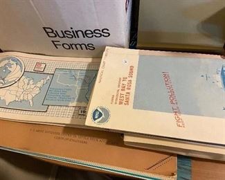 We have boxes of maps!  Street, water and land.