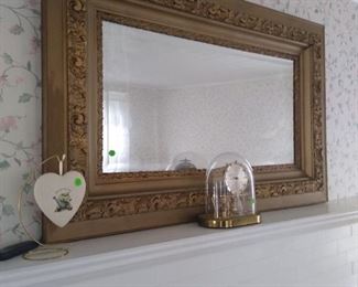 large gold mantel mirror 