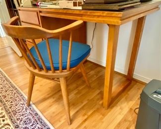 7-    $399 Mid century modern Russell Wright for Conant & Ball (1852) Birch desk & chair 38”L x 43”T x 18”D