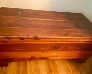 33- $150 Lane Cedar chest with copper hammered hinges 36”L x 16” T x 18”D