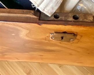 32- $150 Camphor trunk with brass hinges 29”L x 14”T x 15”D