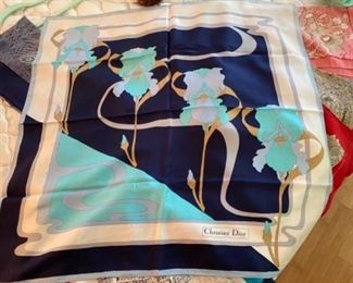 Vintage Christian Dior silk scarf and many more, also LIberty of London