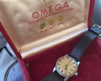 Vintage Omega sea master men watch in original box (a little water damage) $450 