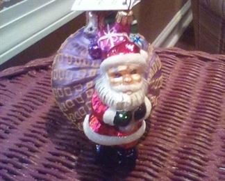 1997 Signed Christopher Radko Merry Travels Special Event Design Ornament at Marshall Field's  State St store..  Perfect condition!  $20.00