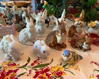 Fully Painted Bunnies $15.00                                               Partial painted Bunnies $10.00                                                                      All white Bunnies  $10.00                                                                                               Bird  $5.00