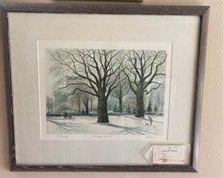 AP  Harold Altman   January 11 1987  Lithograph Signed. Comes with Certificate of Authenticity. Framed                                    $175.00