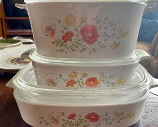 Vintage 3 Piece Set Wildflower Corning Ware.  In like new condition.  $25.00