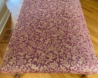 Upholstery Fabric Oversized Bench. Like new condition.  43"x33"x16" high.  $75.00