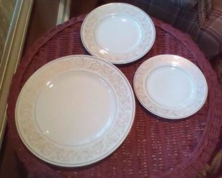 Haviland Limoges Esterel 3 Piece Place Setting Never Used Made in France.  Plates are Gold and White.  10",  7.5",  6.5"    $10.00