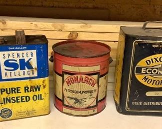 VINTAGE OIL CANS
