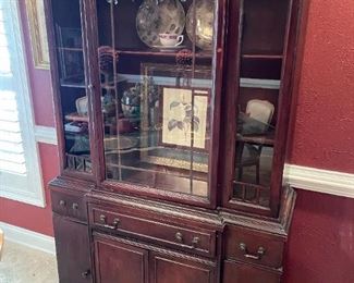 Antique mahogany china cabinet. 