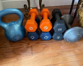 assortment of weights 