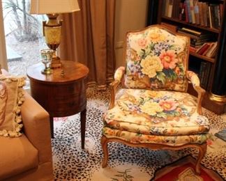 Pair French style chairs
