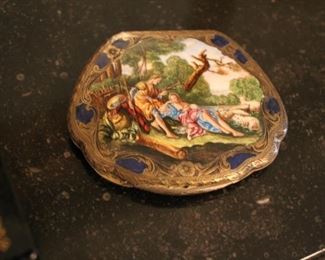 Silver & enamel compact