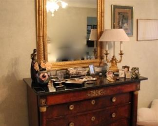 French empire marble top dresser