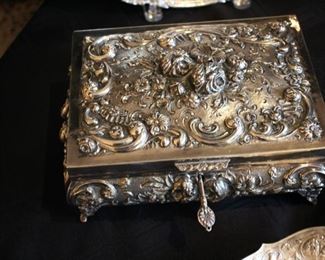 800 silver jewelry box