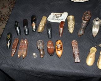Miniature shoe snuff box collection