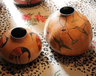 Renate Soares painted gourdes