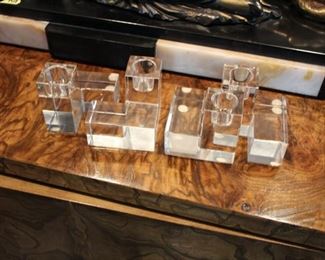 Baccarat candle holders