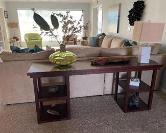 Great sofa table for displaying items