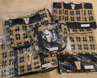 ‘College Plaids’ new tote bags and luggage bags. V for Vanderbilt 